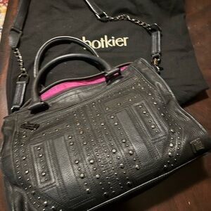 Botkier Black Studded Leather Handbag